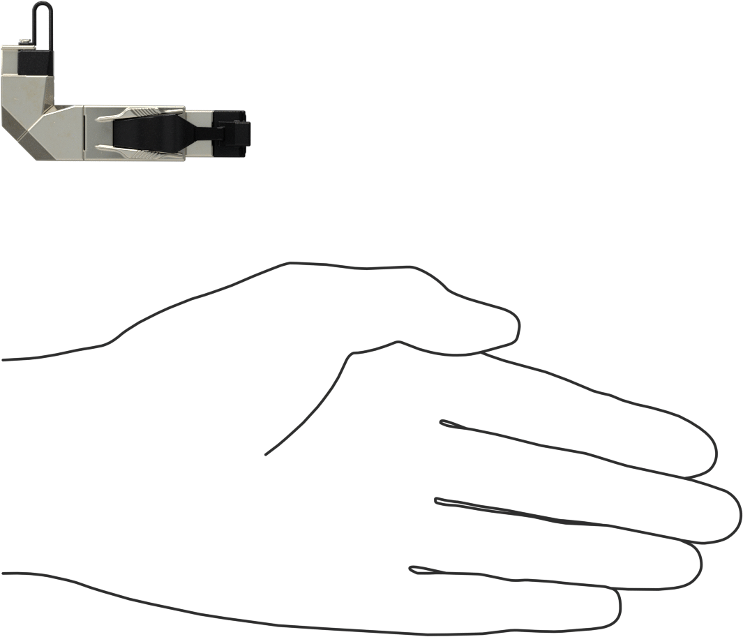 RJ45 Konektör, Korumalı Geçmeli Konektör, Ayarlanabilir Dirsek, Kategori 6A Kablo için