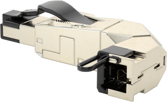 RJ45 Konektör, Korumalı Geçmeli Konektör, Ayarlanabilir Dirsek, Kategori 6A Kablo için