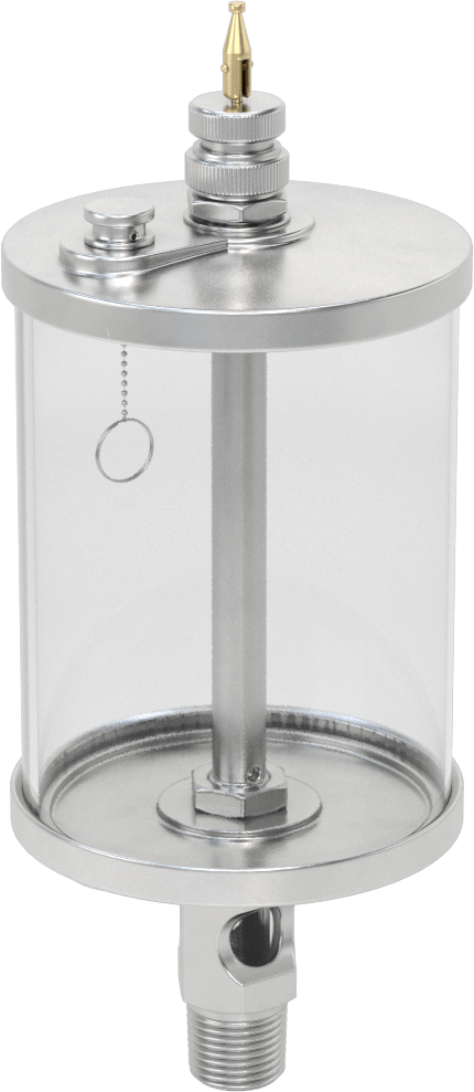 Akış Ayar Valfli Yağ Dağıtıcı, Maksimum 160°F, 1/2 NPTF Erkek Çıkış, 16 FL oz Kapasite