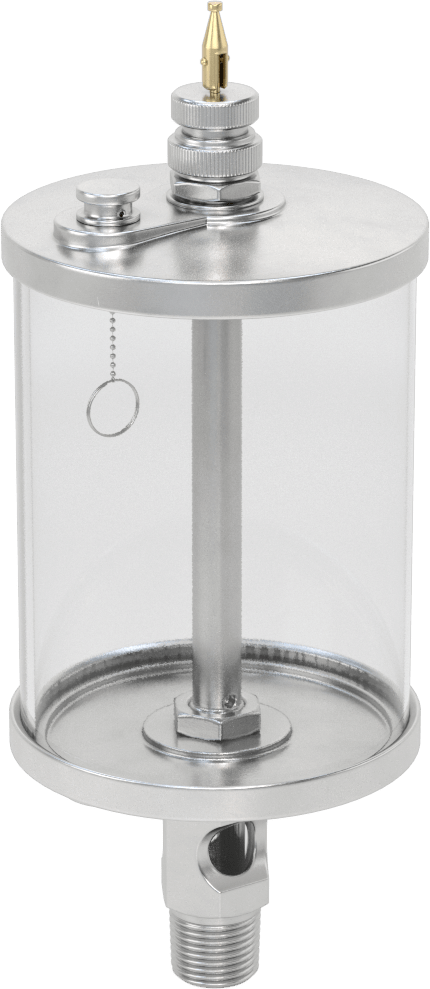 Akış Ayar Valfli Yağ Dağıtıcı, Maksimum 250°F, 1/2 NPTF Erkek Çıkış, 16 FL oz Kapasite