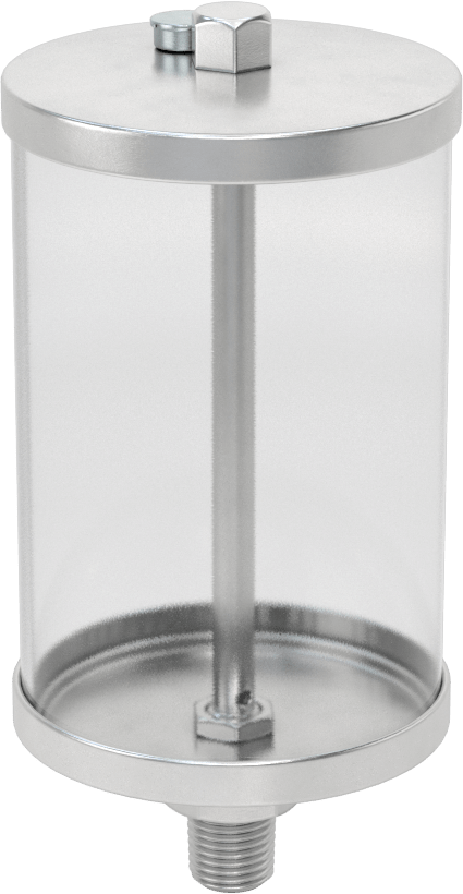 140 Derece Maksimum Sıcaklık Yağ Haznesi, 1/4 NPTF Erkek Çıkış, 8 FL oz Kapasite