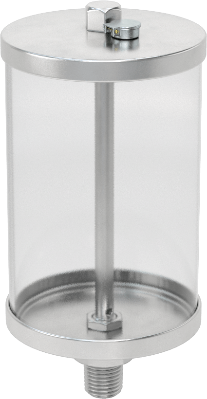 140 Derece Maksimum Sıcaklık Yağ Haznesi, 1/4 NPTF Erkek Çıkış, 8 FL oz Kapasite
