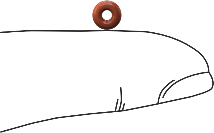 Yüksek Sıcaklık Yumuşak Silikon O-Ring, 1/16 Kesirli Genişlik, Dash Numarası 004