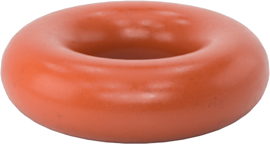 Yüksek Sıcaklık Yumuşak Silikon O-Ring, 1/16 Kesirli Genişlik, Dash Numarası 005