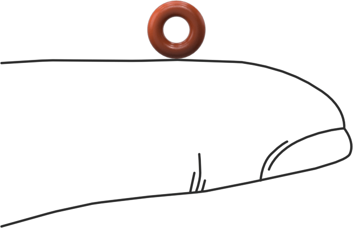 Yüksek Sıcaklık Yumuşak Silikon O-Ring, 1/16 Kesirli Genişlik, Dash Numarası 006