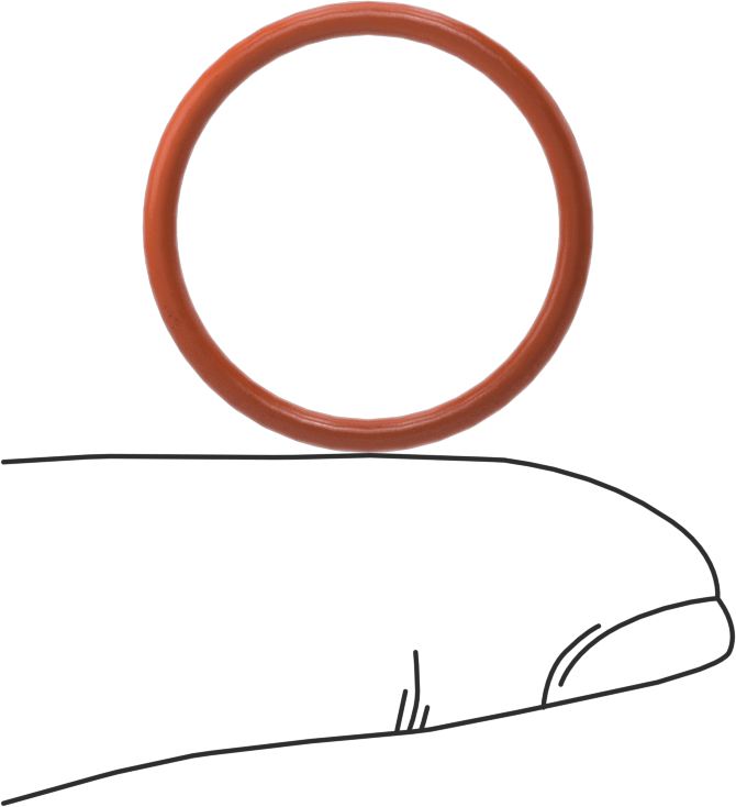 Yüksek Sıcaklık Yumuşak Silikon O-Ring, 1/16 Kesirli Genişlik, Dash Numarası 019