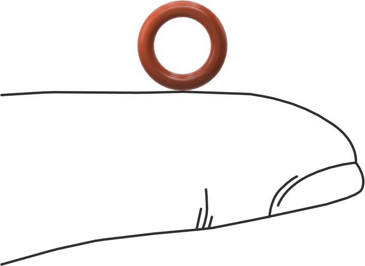 Yüksek Sıcaklık Yumuşak Silikon O-Ring, 1/16 Kesirli Genişlik, Dash Numarası 010
