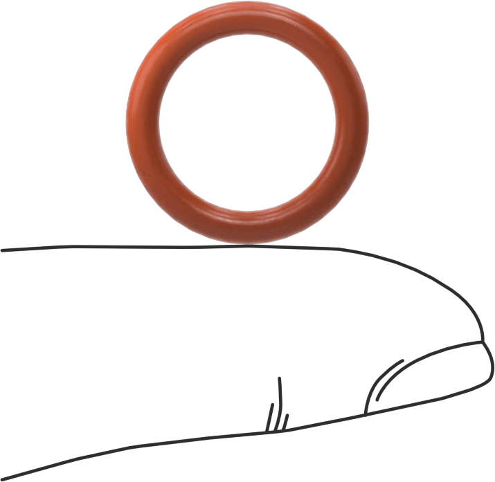 Yüksek Sıcaklık Yumuşak Silikon O-Ring, 3/32 Kesirli Genişlik, Dash Numarası 113