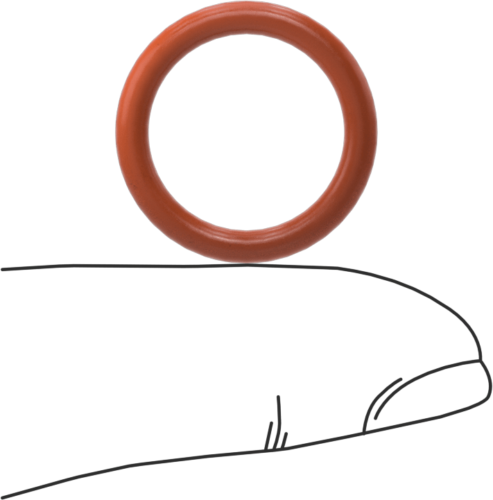 Yüksek Sıcaklık Yumuşak Silikon O-Ring, 3/32 Kesirli Genişlik, Dash Numarası 114