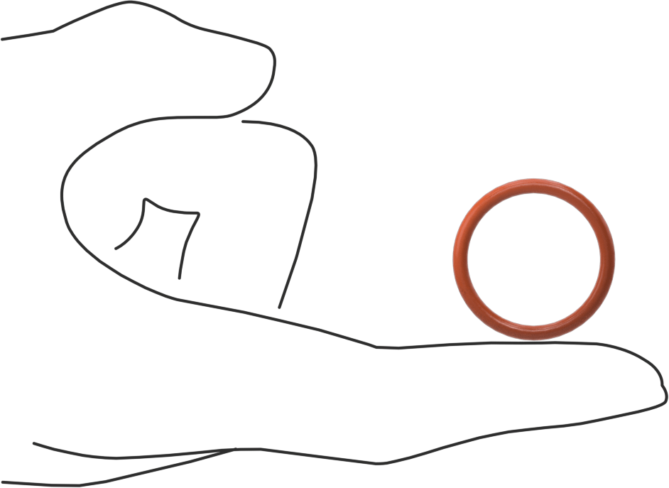 Yüksek Sıcaklık Yumuşak Silikon O-Ring, 3/32 Kesirli Genişlik, Dash Numarası 119