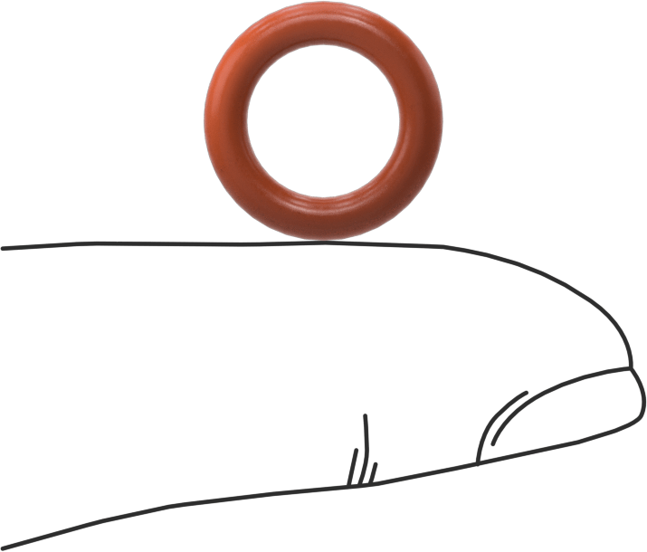 Yüksek Sıcaklık Yumuşak Silikon O-Ring, 3/32 Kesirli Genişlik, Dash Numarası 110