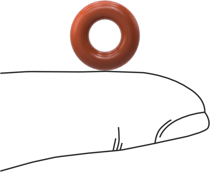Yüksek Sıcaklık Yumuşak Silikon O-Ring, 1/8 Kesirli Genişlik, Dash No. 202