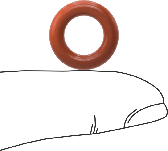 Yüksek Sıcaklık Yumuşak Silikon O-Ring, 1/8 Kesirli Genişlik, Dash No. 204