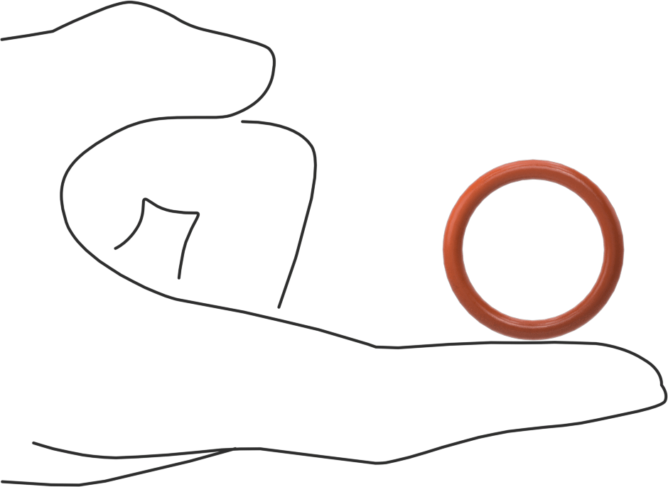 Yüksek Sıcaklık Yumuşak Silikon O-Ring, 1/8 Kesirli Genişlik, Dash Numarası 214