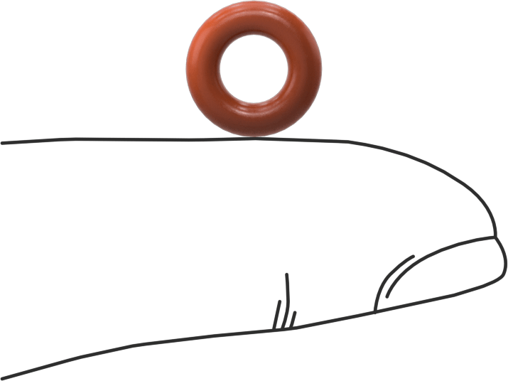Yüksek Sıcaklık Yumuşak Silikon O-Ring, 3/32 Kesirli Genişlik, Dash Numarası 107