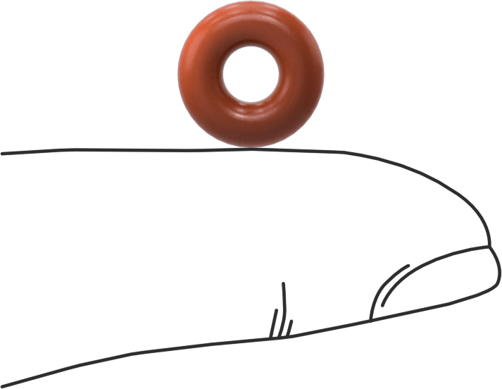 Yüksek Sıcaklık Yumuşak Silikon O-Ring, 1/8 Kesirli Genişlik, Dash No. 201