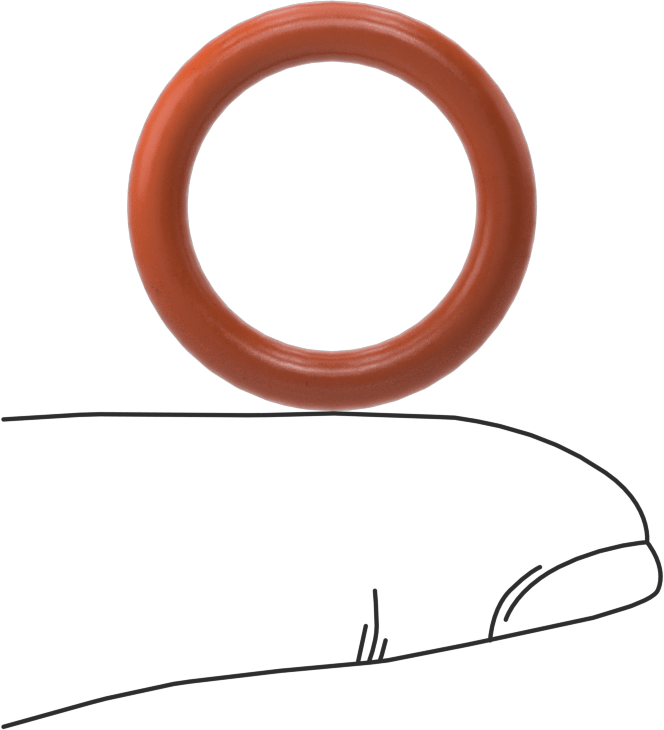Yüksek Sıcaklık Yumuşak Silikon O-Ring, 1/8 Kesirli Genişlik, Dash No. 209