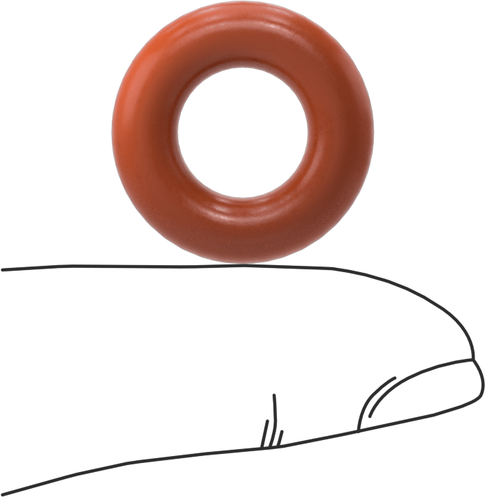 Yüksek Sıcaklık Yumuşak Silikon O-Ring, 3/16 Fraksiyonel Genişlik, Dash Numarası 309