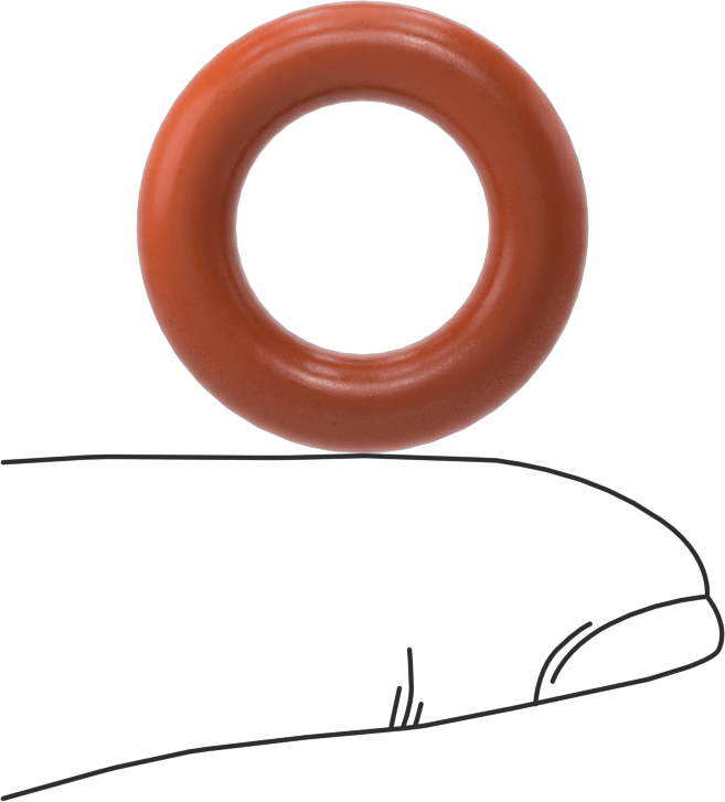 Yüksek Sıcaklık Yumuşak Silikon O-Ring, 3/16 Fraksiyonel Genişlik, Dash Numarası 311