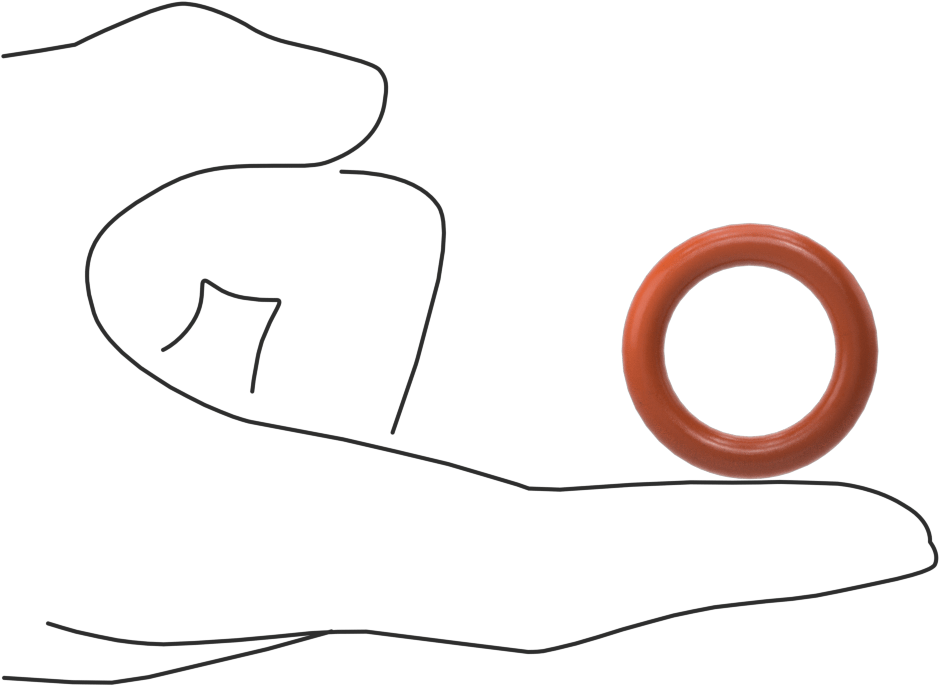 Yüksek Sıcaklık Yumuşak Silikon O-Ring, 3/16 Fraksiyonel Genişlik, Dash Numarası 316