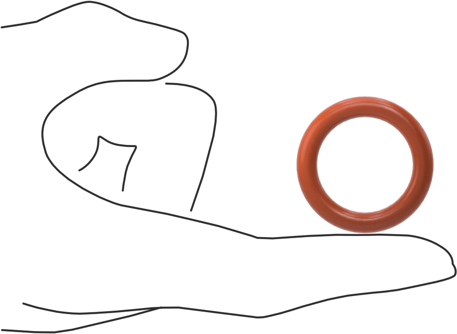 Yüksek Sıcaklık Yumuşak Silikon O-Ring, 3/16 Fraksiyonel Genişlik, Dash Numarası 318