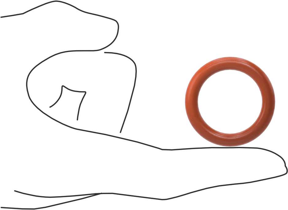 Yüksek Sıcaklık Yumuşak Silikon O-Ring, 3/16 Fraksiyonel Genişlik, Dash Numarası 319