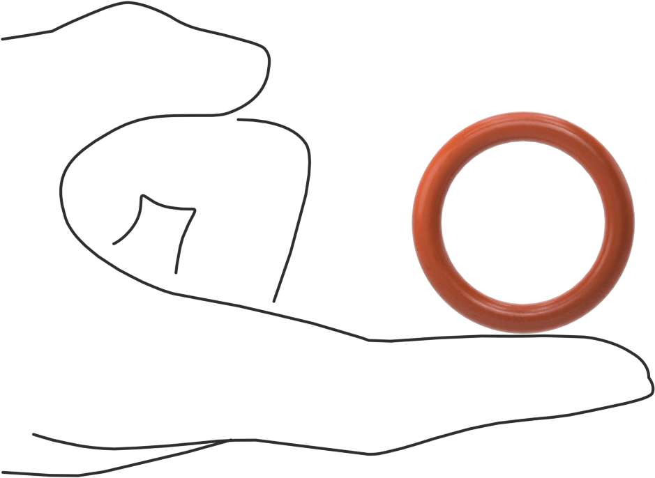 Yüksek Sıcaklık Yumuşak Silikon O-Ring, 3/16 Fraksiyonel Genişlik, Dash Numarası 321