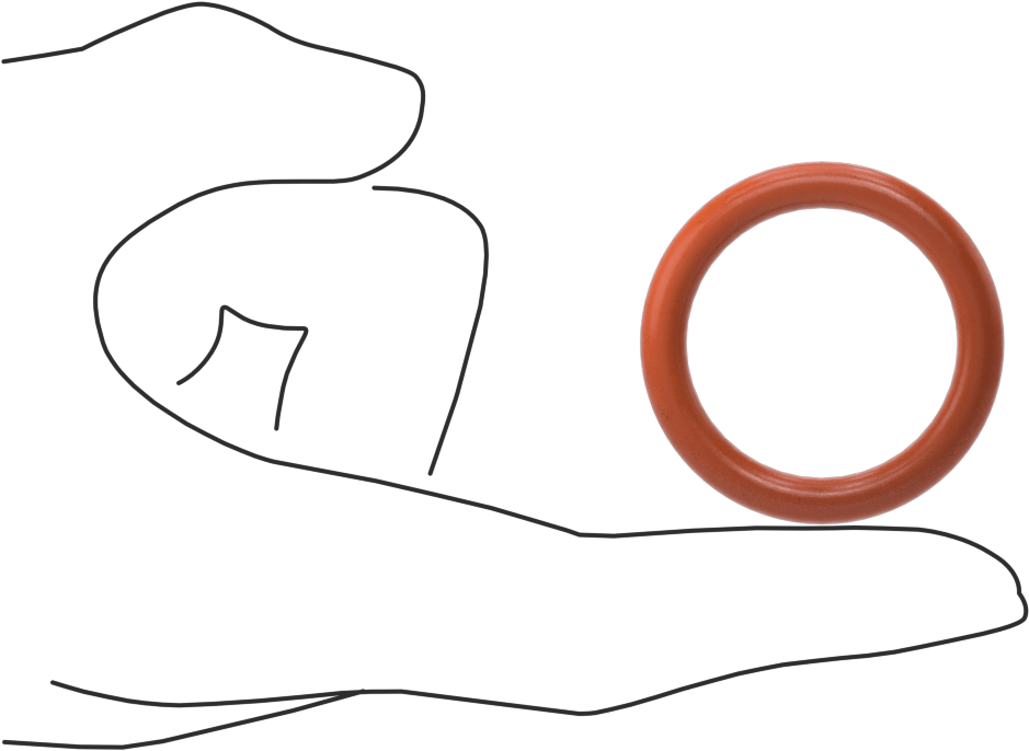 Yüksek Sıcaklık Yumuşak Silikon O-Ring, 3/16 Fraksiyonel Genişlik, Dash Numarası 322