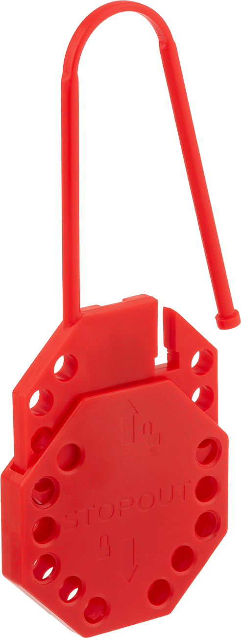 İletken Olmayan Kilitleme Mandalı, 3-1/2“ Dikey x 1-1/4” Yatay Boşluk, 1/2" Hasp Kalınlığı