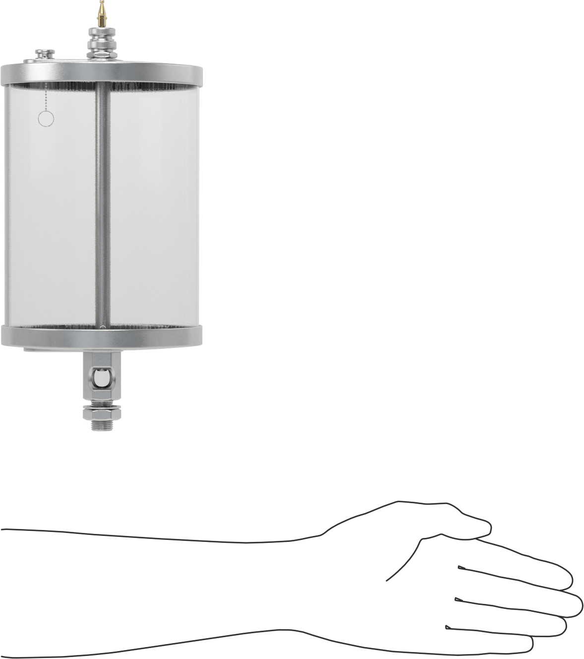 Akış Ayar Valfli Yağ Dağıtıcı, Uzaktan Erişim, 1/8 NPTF Dişi Çıkış, 64 oz. Kapasite