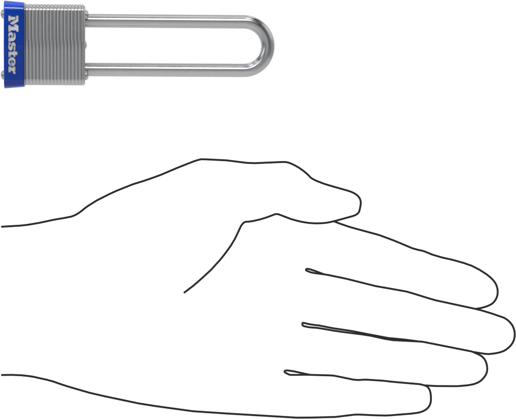 Lamine Çelik Gövdeli Asma Kilit, Master Lock 7, 2-1/2" Dikey Kelepçe Boşluğu