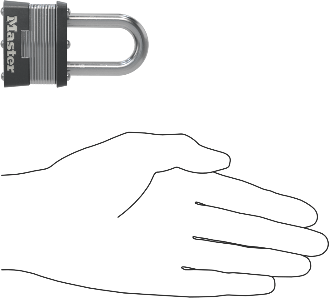 Lamine Çelik Gövdeli Asma Kilit, Master Lock 1 Aynı Anahtarlı, 1-1/2" Dikey Boşluk ile