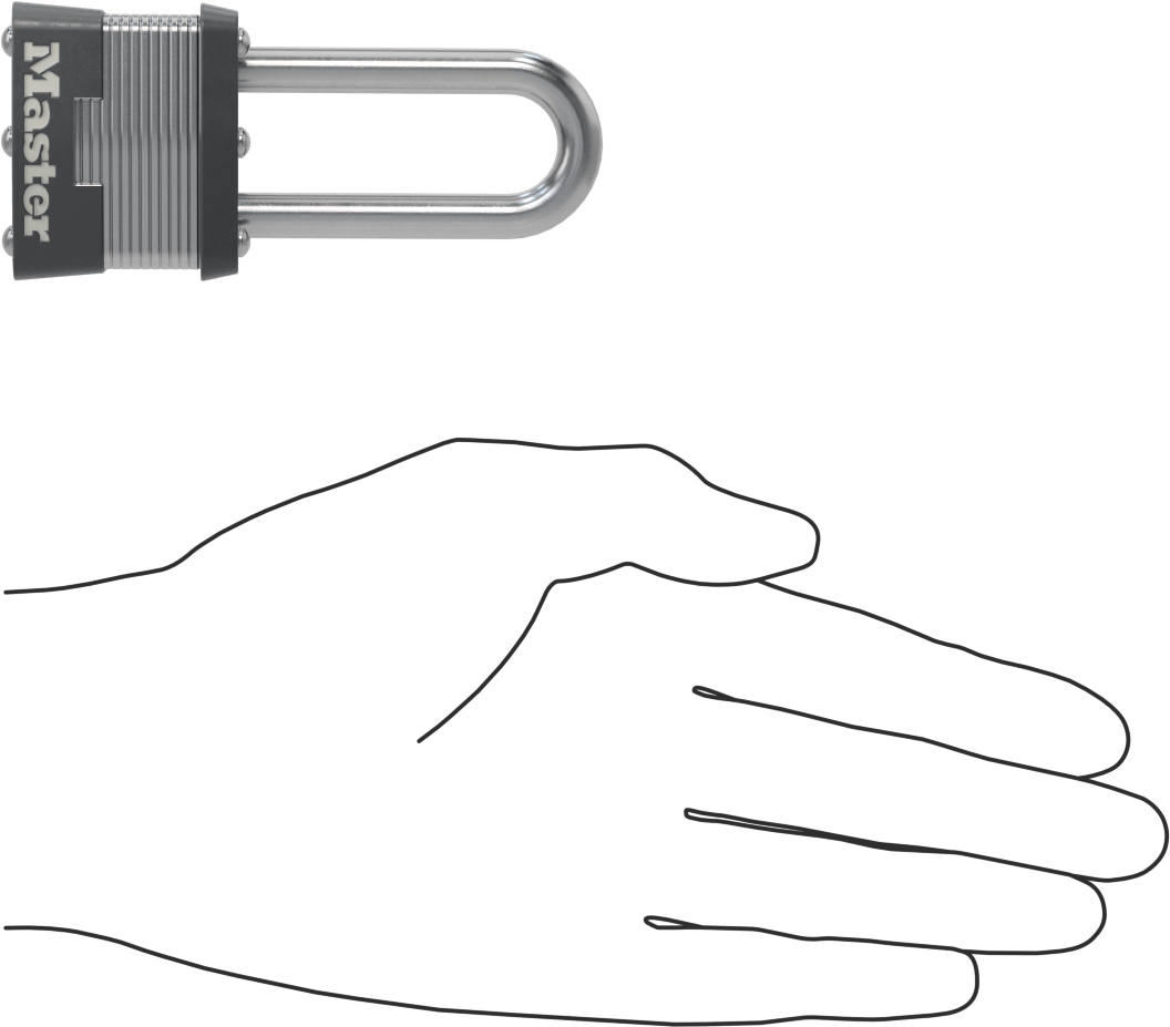 Lamine Çelik Gövdeli Asma Kilit, Master Lock 3, #0894 Anahtarlı, 2 inç Dikey Boşluk