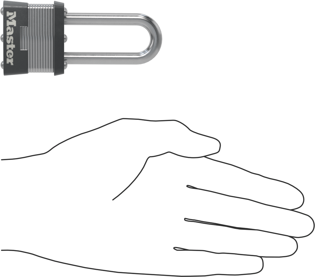 Lamine Çelik Gövdeli Asma Kilit, Master Lock 3, #3753 numaralı anahtarla anahtarlı, 2 inç Dikey Boşluk