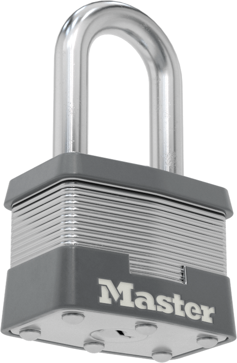 Lamine Çelik Gövdeli Asma Kilit, Master Lock 1, #2004'e Göre Anahtarlı, 1-1/2" Dikey Boşluk