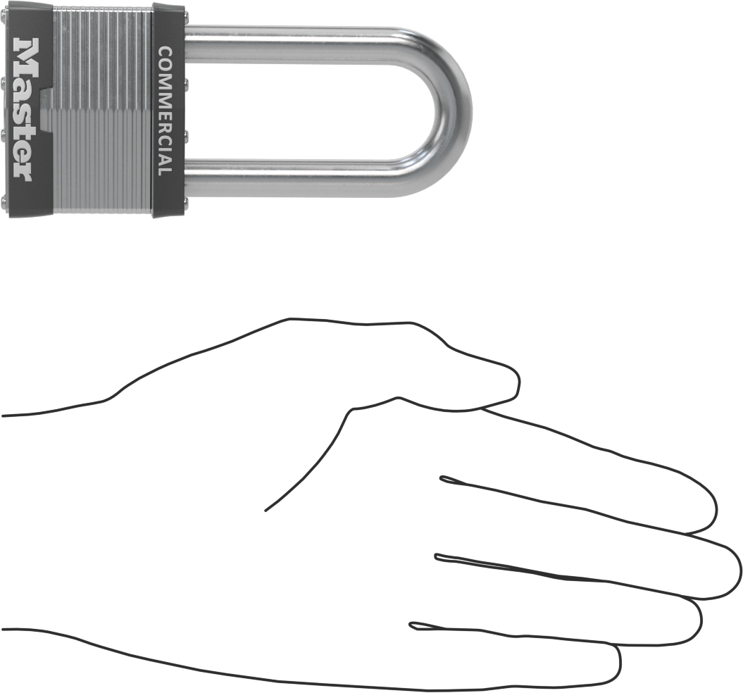 Lamine Çelik Gövdeli Ekstra Boşluklu Asma Kilitler, Master Lock 25, 2-1/2" Dikey Kelepçe Boşluğu