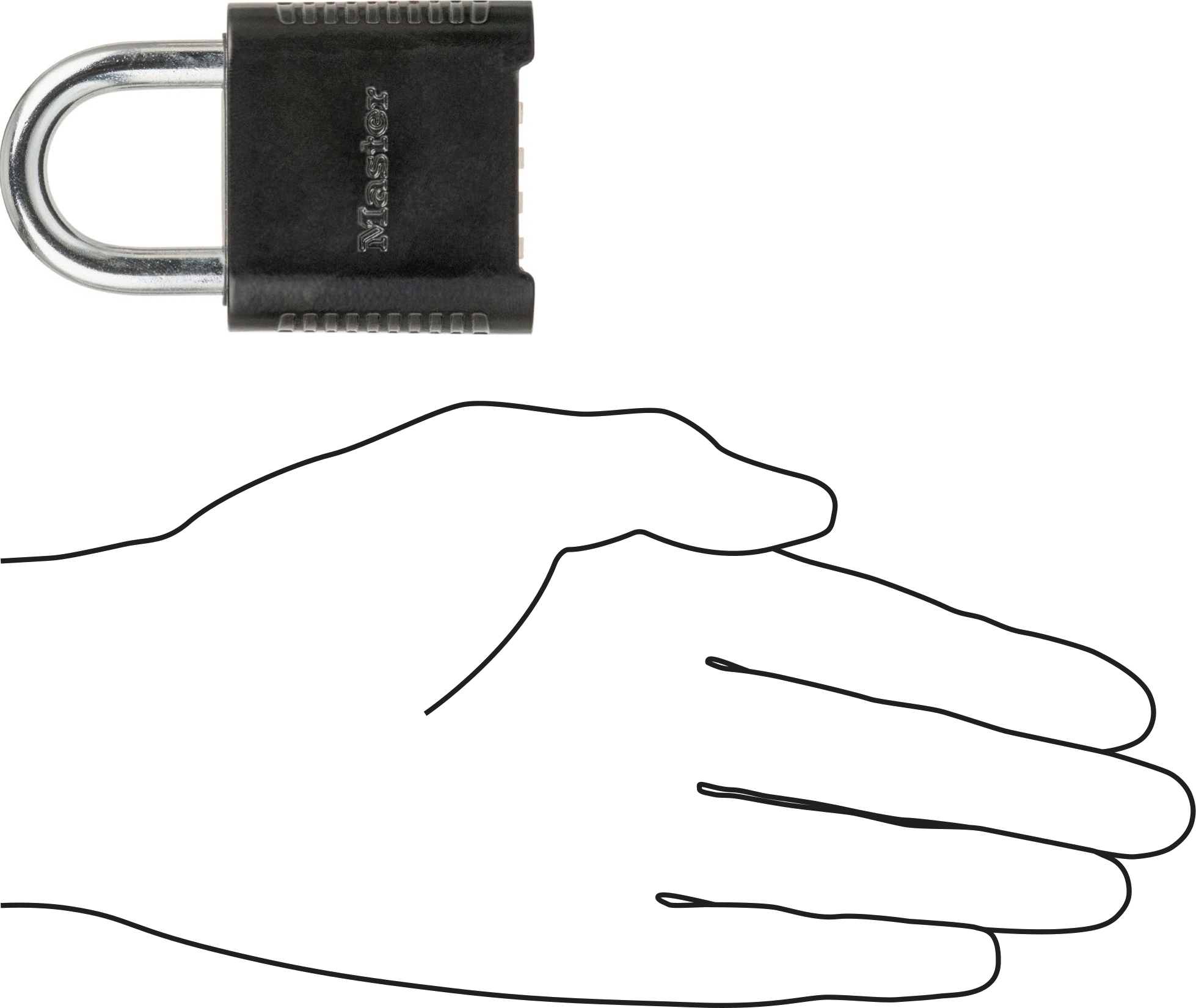 Sıfırlanabilir Şifreli Asma Kilit, Çift Kilitli Kelepçe, Katı Çinko Gövde, Master Lock 878