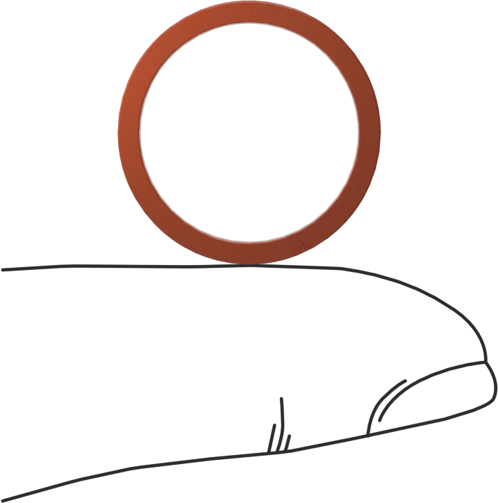 Kare Profilli Yüksek Sıcaklık Silikon O-Ring, 1/16 Kesirli Genişlik, Dash Numarası 017