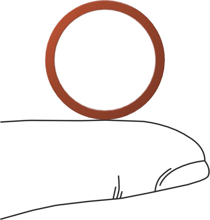 Kare Profilli Yüksek Sıcaklık Silikon O-Ring, 1/16 Kesirli Genişlik, Dash Numarası 018
