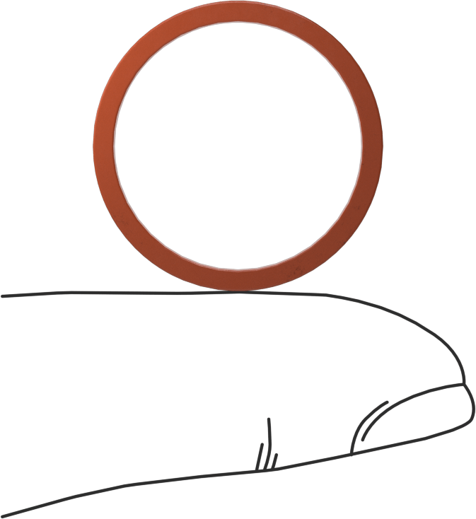 Kare Profilli Yüksek Sıcaklık Silikon O-Ring, 1/16 Kesirli Genişlik, Dash Numarası 019