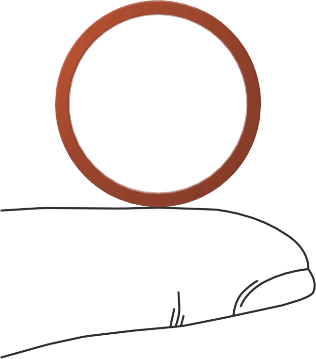 Kare Profilli Yüksek Sıcaklık Silikon O-Ring, 1/16 Kesirli Genişlik, Dash Numarası 020