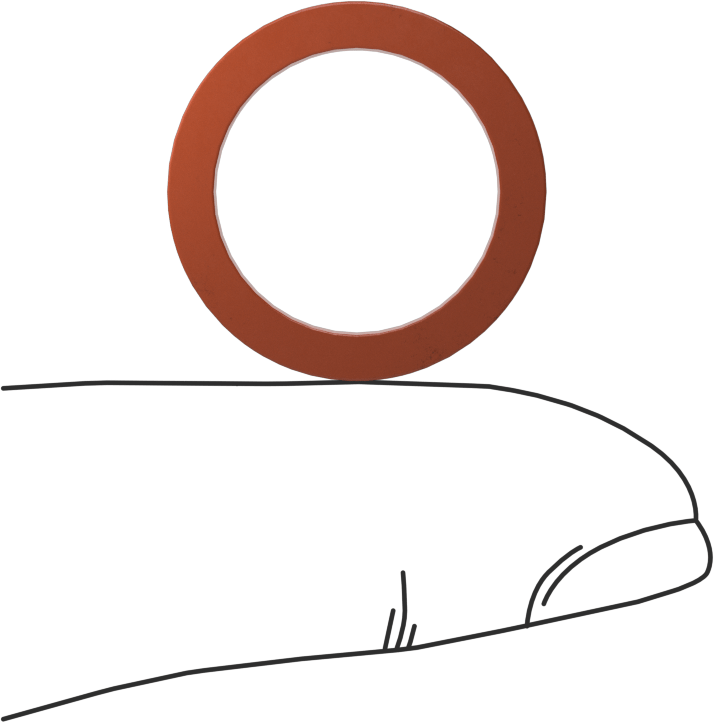 Kare Profilli Yüksek Sıcaklık Silikon O-Ring, 3/32 Kesirli Genişlik, Dash Numarası 114