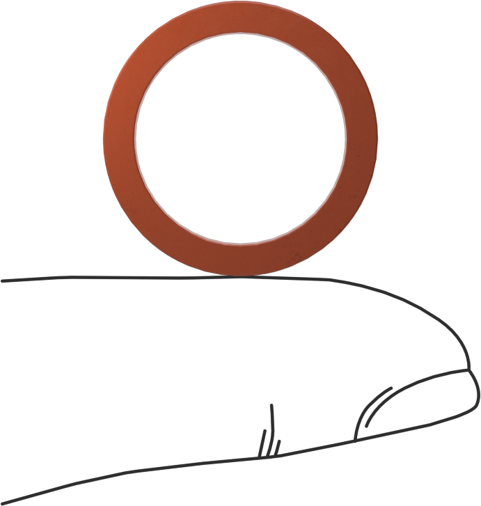 Kare Profilli Yüksek Sıcaklık Silikon O-Ring, 3/32 Kesirli Genişlik, Dash No. 115