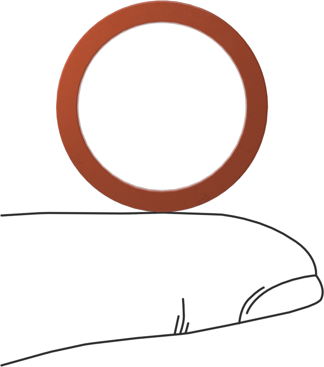 Kare Profilli Yüksek Sıcaklık Silikon O-Ring, 3/32 Kesirli Genişlik, Dash No. 117