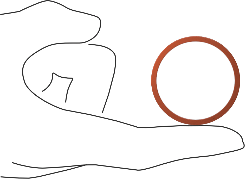 Kare Profilli Yüksek Sıcaklık Silikon O-Ring, 3/32 Kesirli Genişlik, Dash Numarası 128