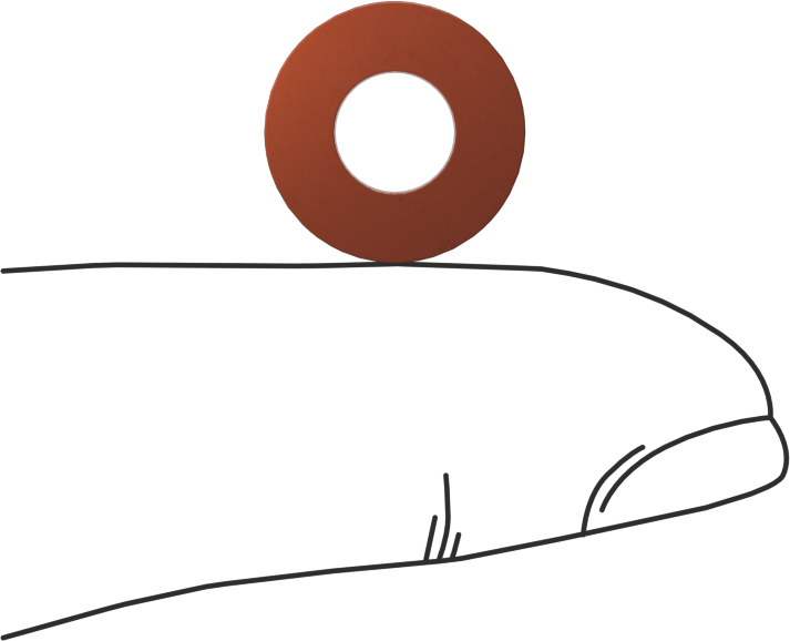 Kare Profilli Yüksek Sıcaklık Silikon O-Ring, 1/8 Kesirli Genişlik, Dash No. 202