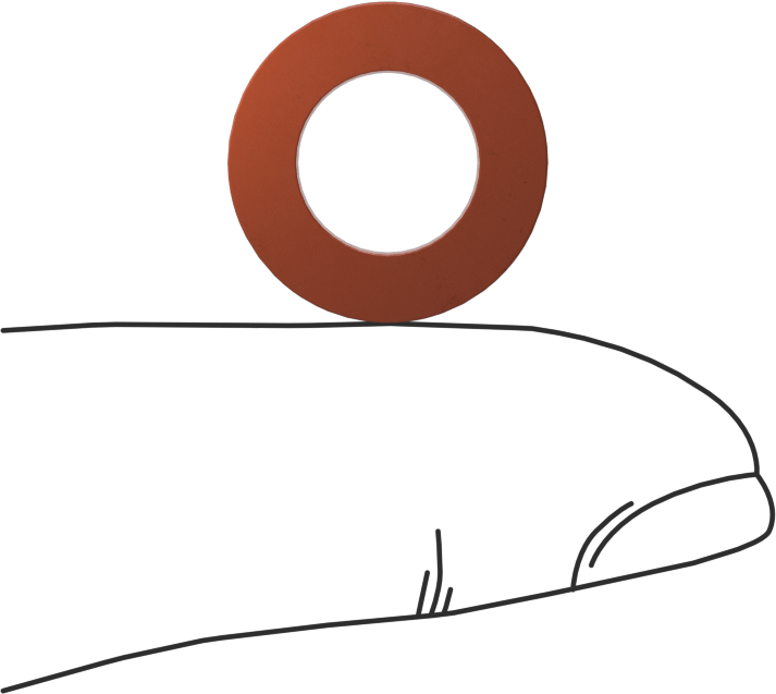 Kare Profilli Yüksek Sıcaklık Silikon O-Ring, 1/8 Kesirli Genişlik, Dash No. 204