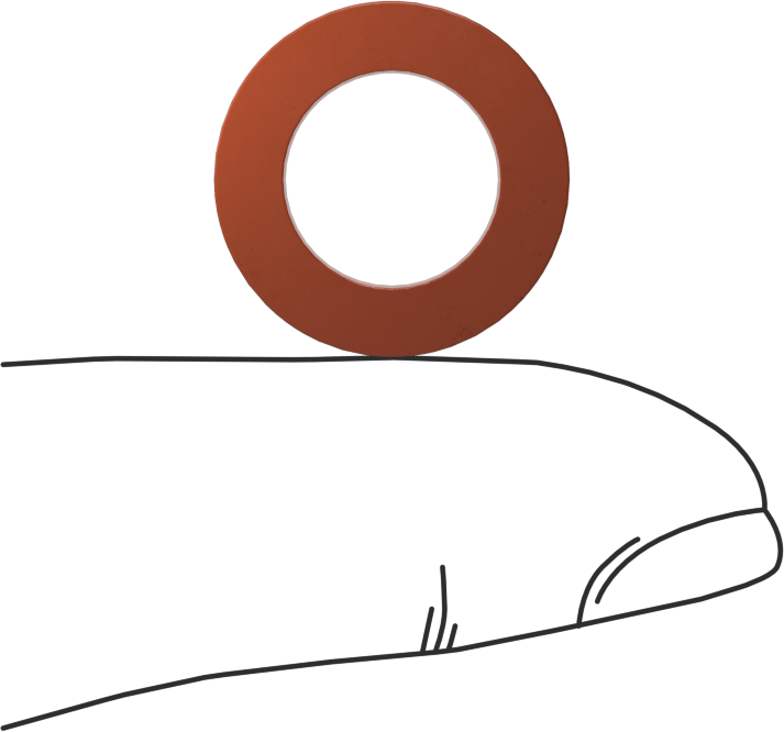 Kare Profilli Yüksek Sıcaklık Silikon O-Ring, 1/8 Kesirli Genişlik, Dash No. 205