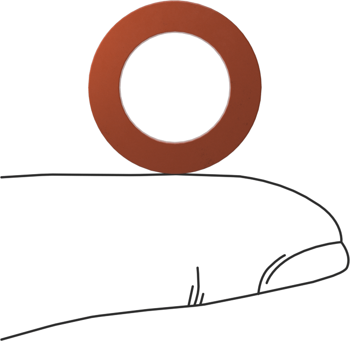 Kare Profilli Yüksek Sıcaklık Silikon O-Ring, 1/8 Kesirli Genişlik, Dash No. 206