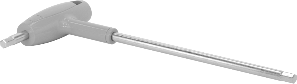 Yüksek Kaldıraçlı Paslanmaz Çelik T-Saplı Altıgen Anahtar, 6 mm Tahrik Boyutu, 8-3/4" Toplam Uzunluk